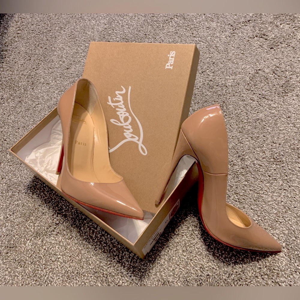 Used in Great Condition Christian Louboutin‘s So Kate Patent Nude Size 41 - Picture 7 of 14